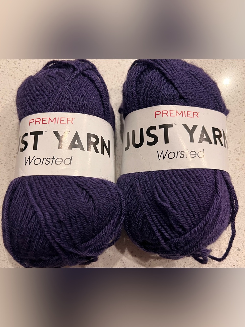 Premier Just Yarn Worsted Purple Acrylic Yarn Lot - Lot of (2) Skeins
